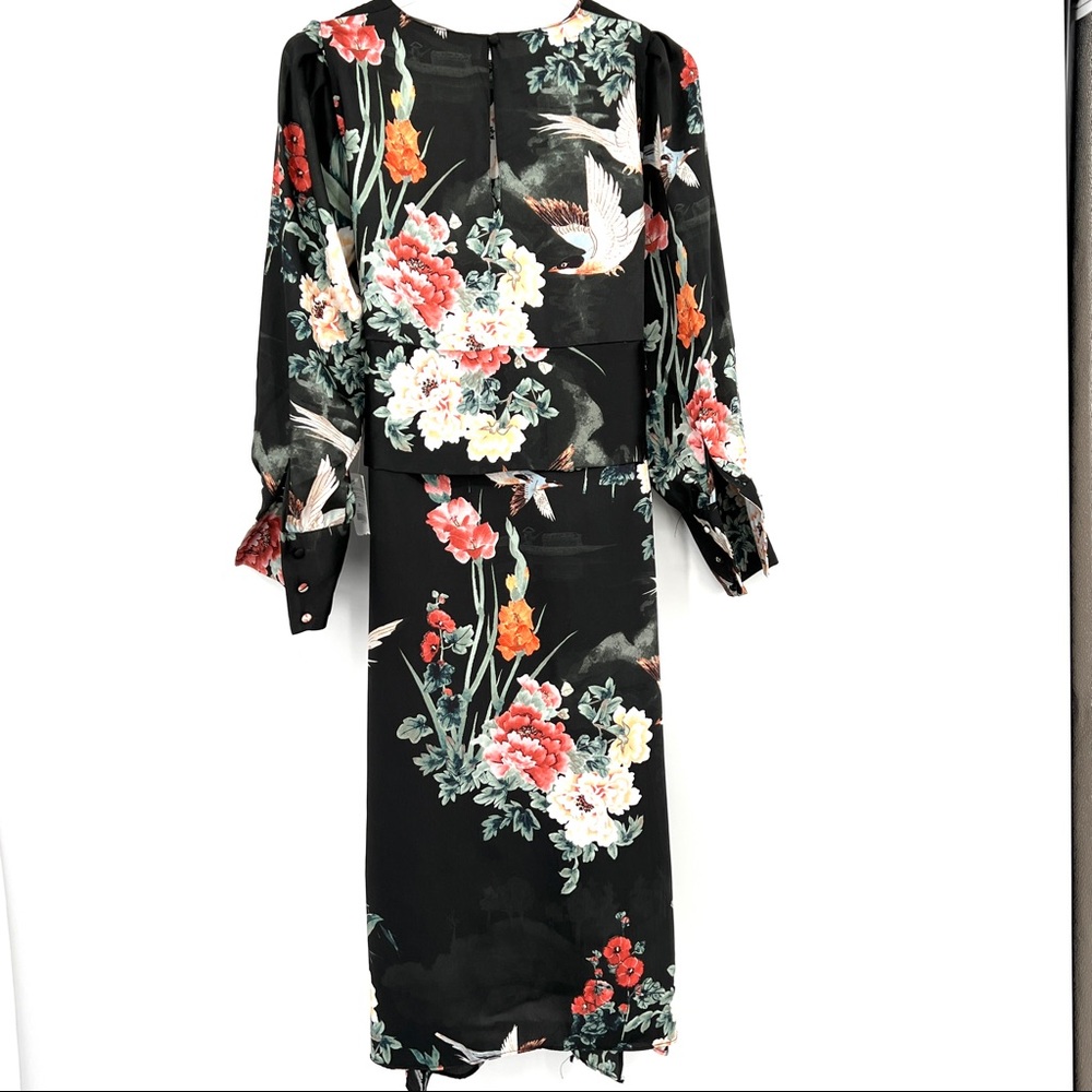 Zara Basic Collection Haljine Floral Bird Dress Size XS - Picture 2 of 6